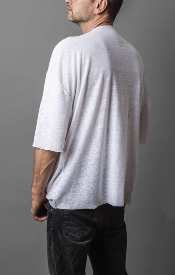 WHITE SARTORIAL OVERSIZED TEE 