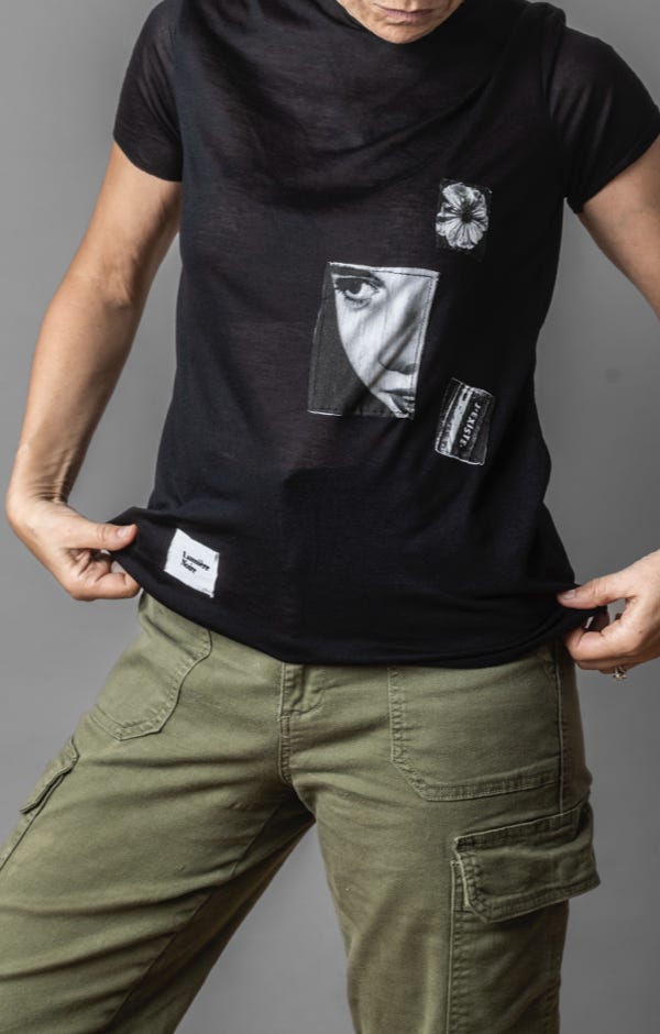 BLACK SARTORIAL TIGHT FIT TEE 