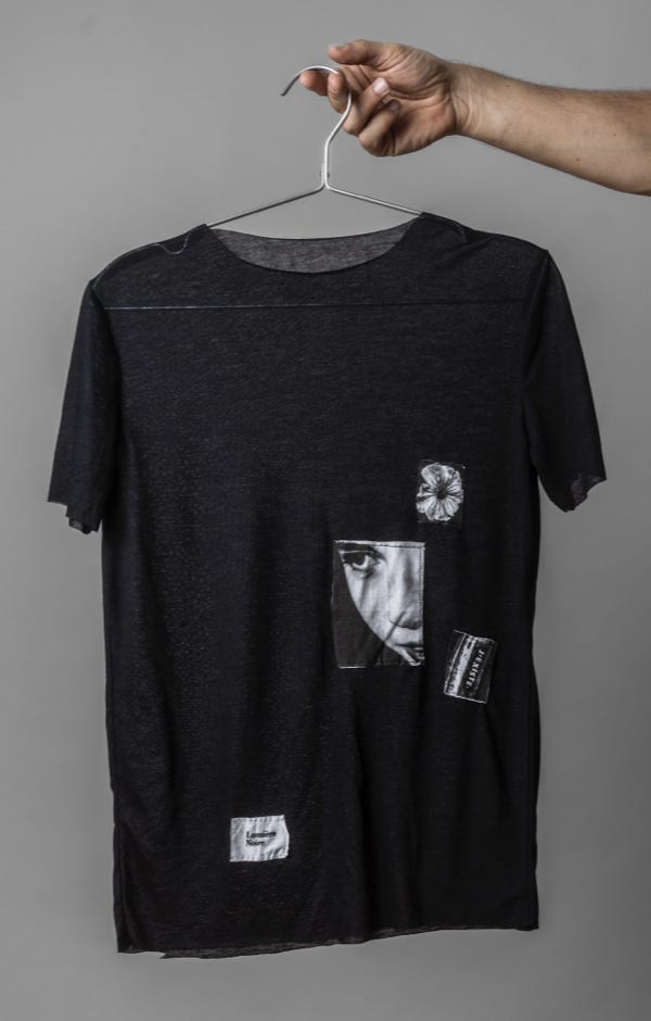 BLACK SARTORIAL TIGHT FIT TEE 