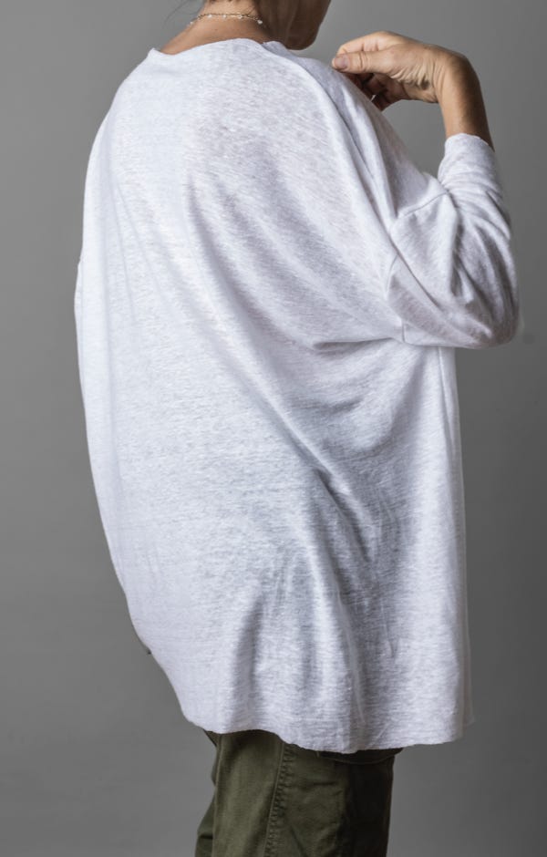 WHITE SARTORIAL OVERSIZED TEE 