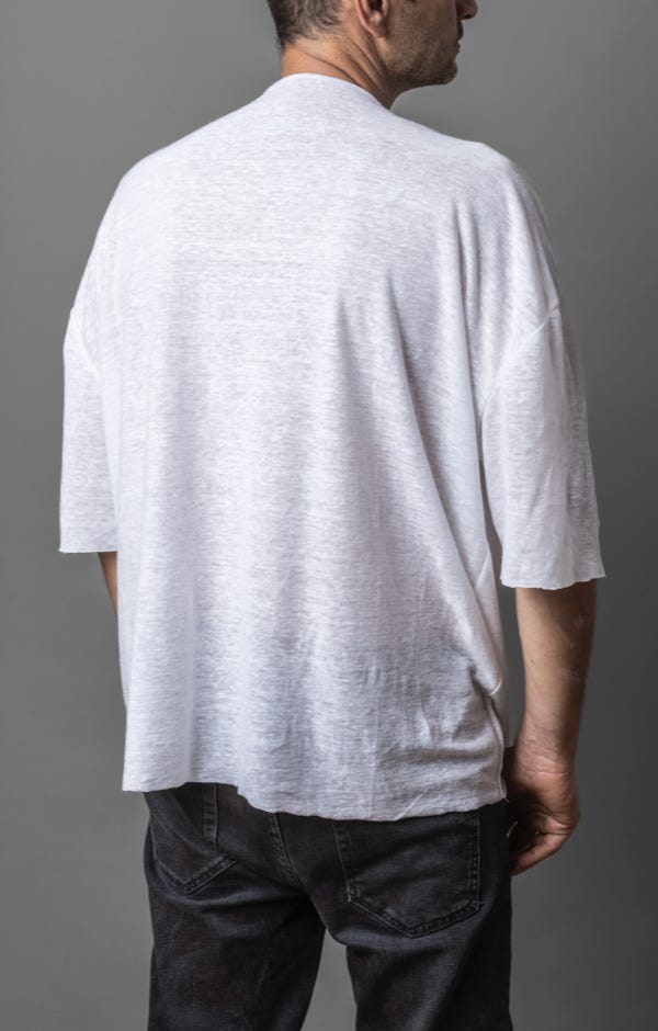 WHITE SARTORIAL OVERSIZED TEE 