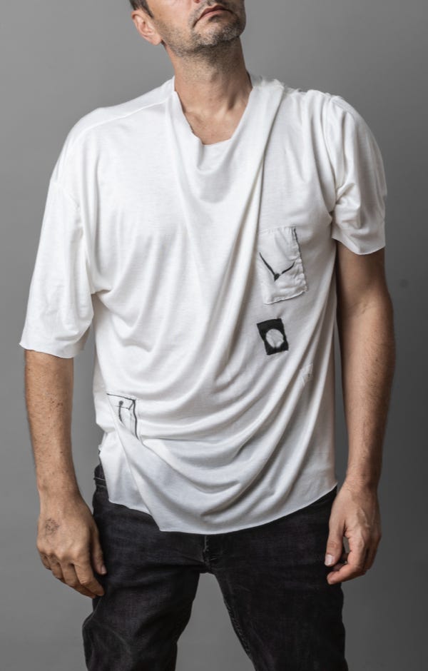 WHITE SARTORIAL OVERSIZED TEE