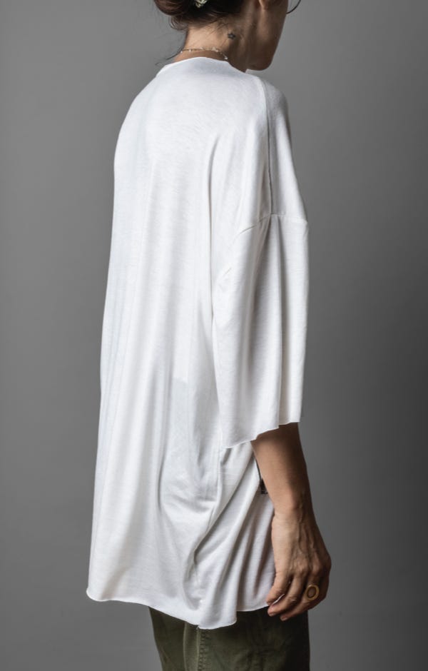 WHITE SARTORIAL OVERSIZED TEE